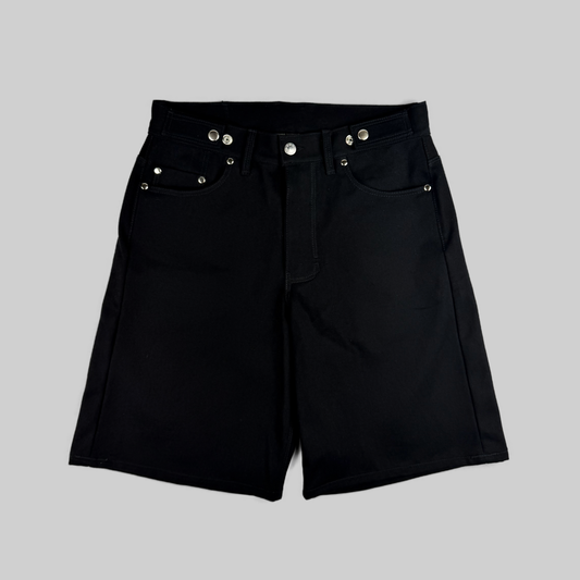 Black black denim shorts COMMUNS