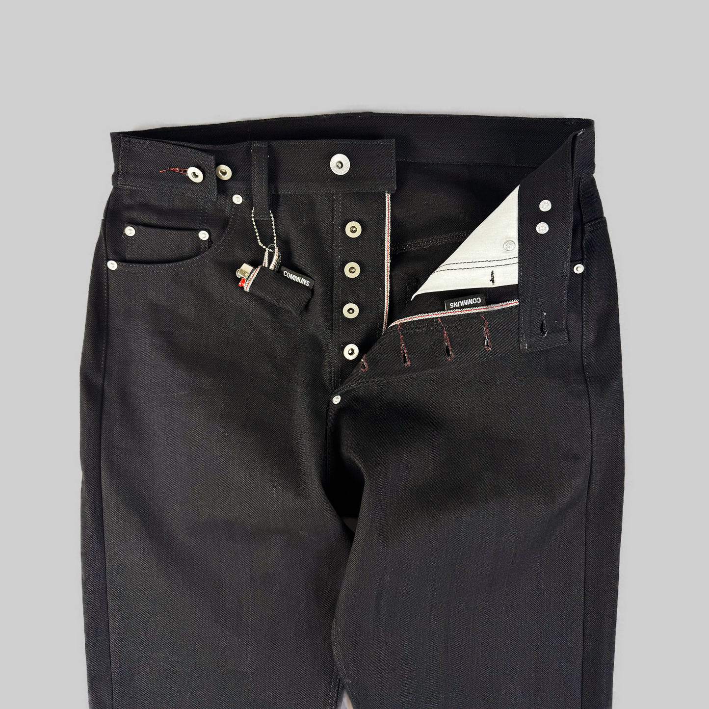 Black black cobra selvedge denim COMMUNS 15oz